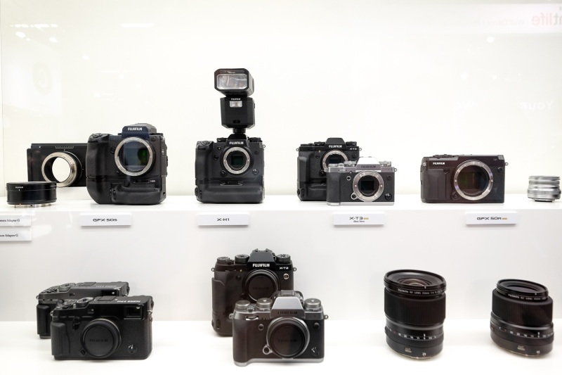 Größenvergleich der Fujifilm-Kameras